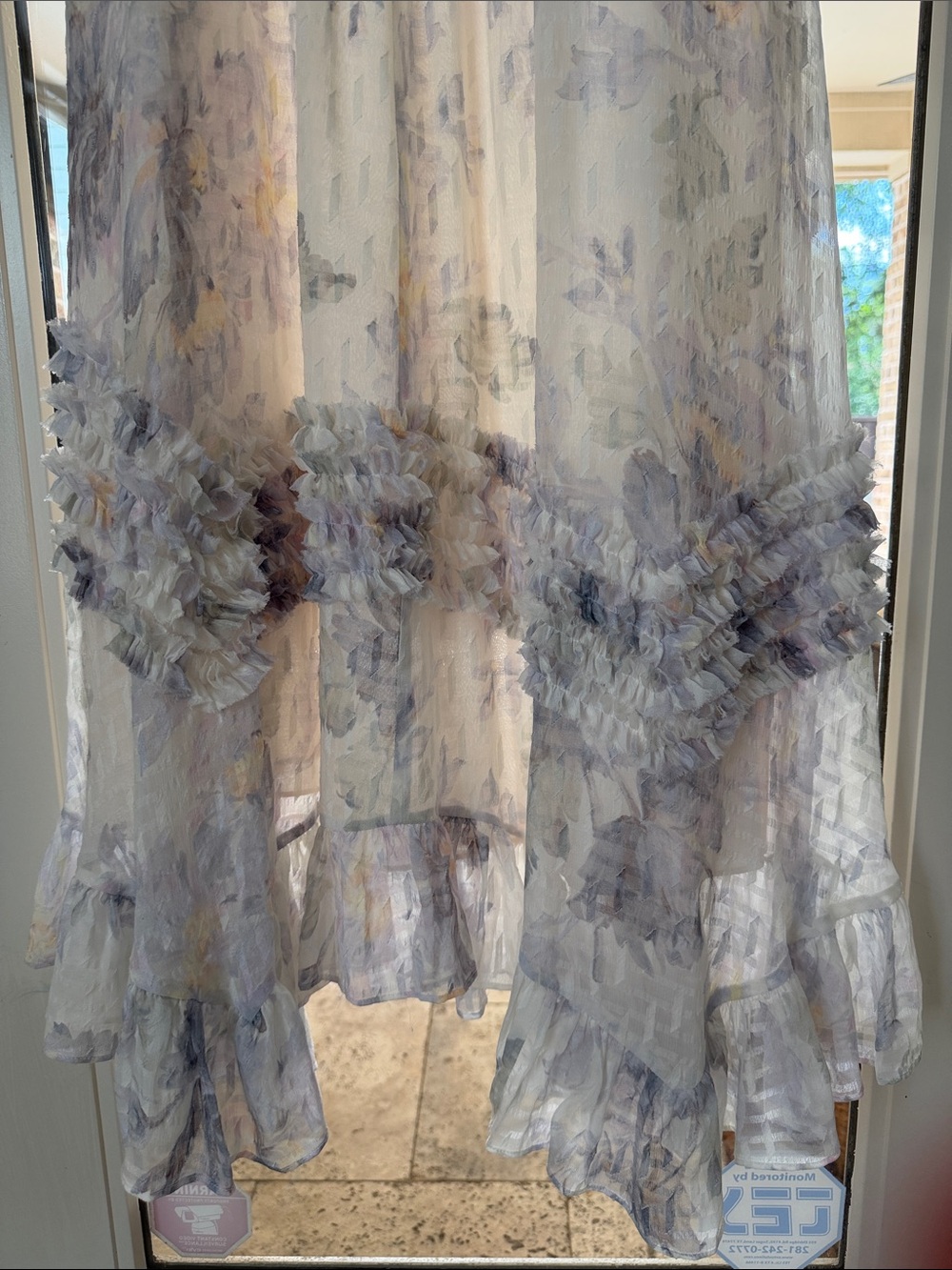 Rebecca Taylor Pale Watercolor Ruffle Dress - Picture 6 of 6